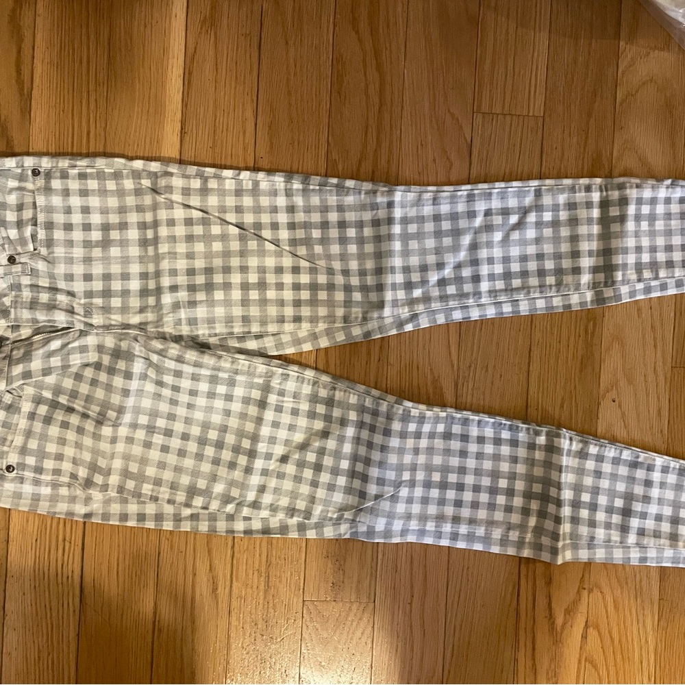 Paige Gray Gingham Pants